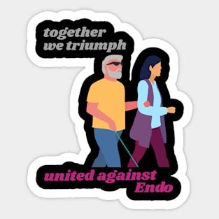 together we triumph united against endometriosis Sticker